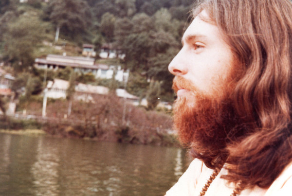 KD floating on Lake Nainital, near Kainchi - Early 1970